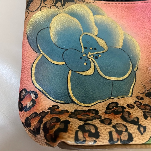 Anuschka Hand Painted Leather Bag With Coin Purse - Picture 3 of 16